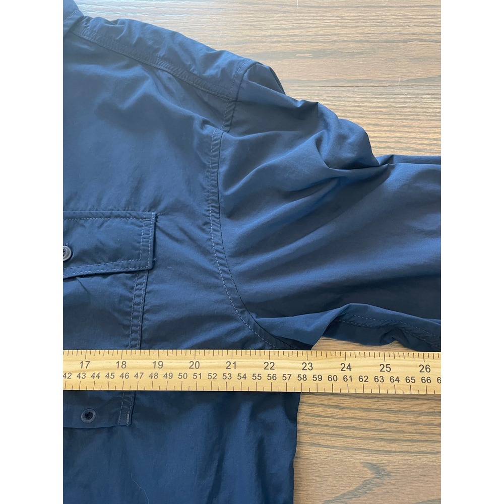 Ozark Trail Mens Navy Blue Long Sleeve Convertible Fishing Hiking Shirt Large - Picture 2 of 7